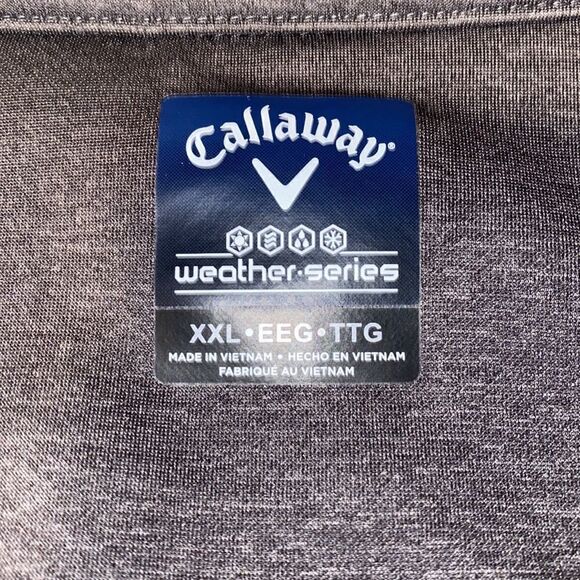 CALLAWAY Weather Series Gray and Black Lightweight Zip Up Jacket-XXL - Picture 5 of 6